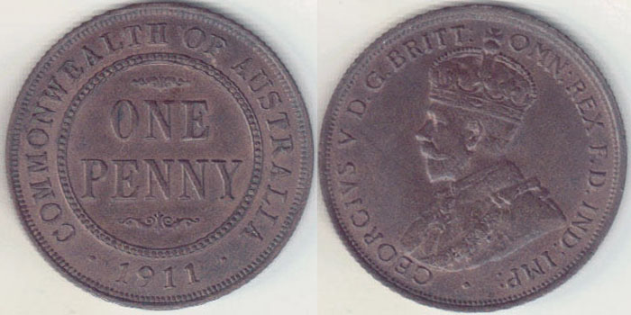 1911 Australia Penny (Unc) A001618